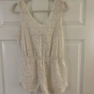 Lace romper coverup